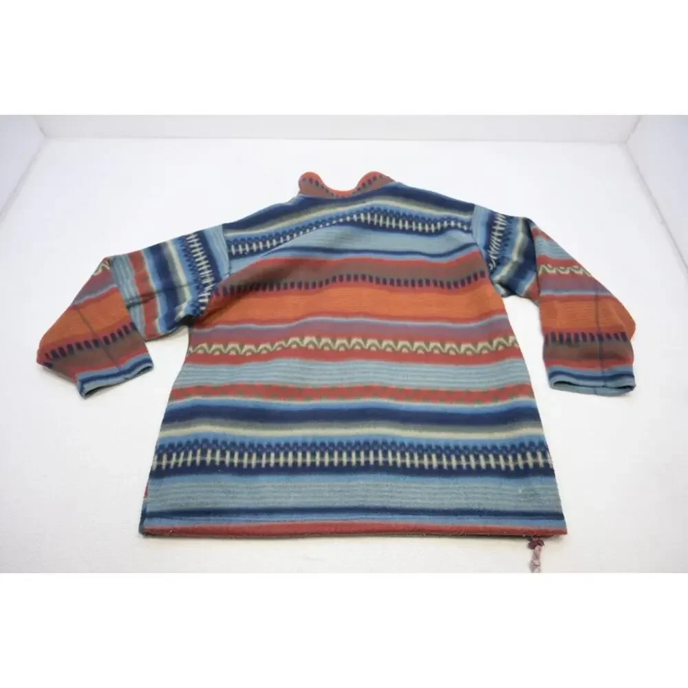 VTG American Eagle Fleece 1/4 Zip Sweater Tribal Aztec Mens Size Large‎ Big